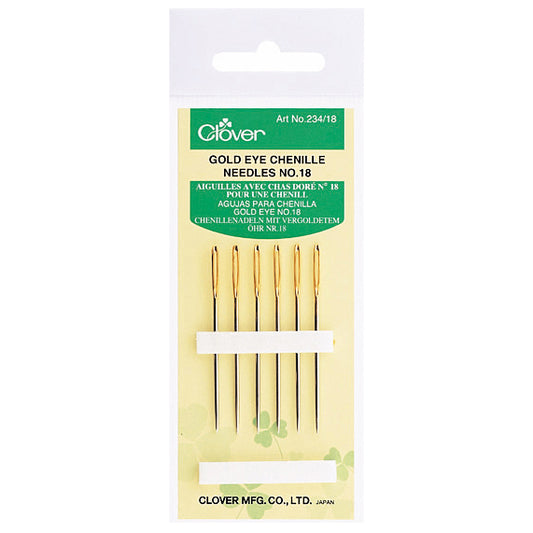 Clover gold eye chenille needles in packet