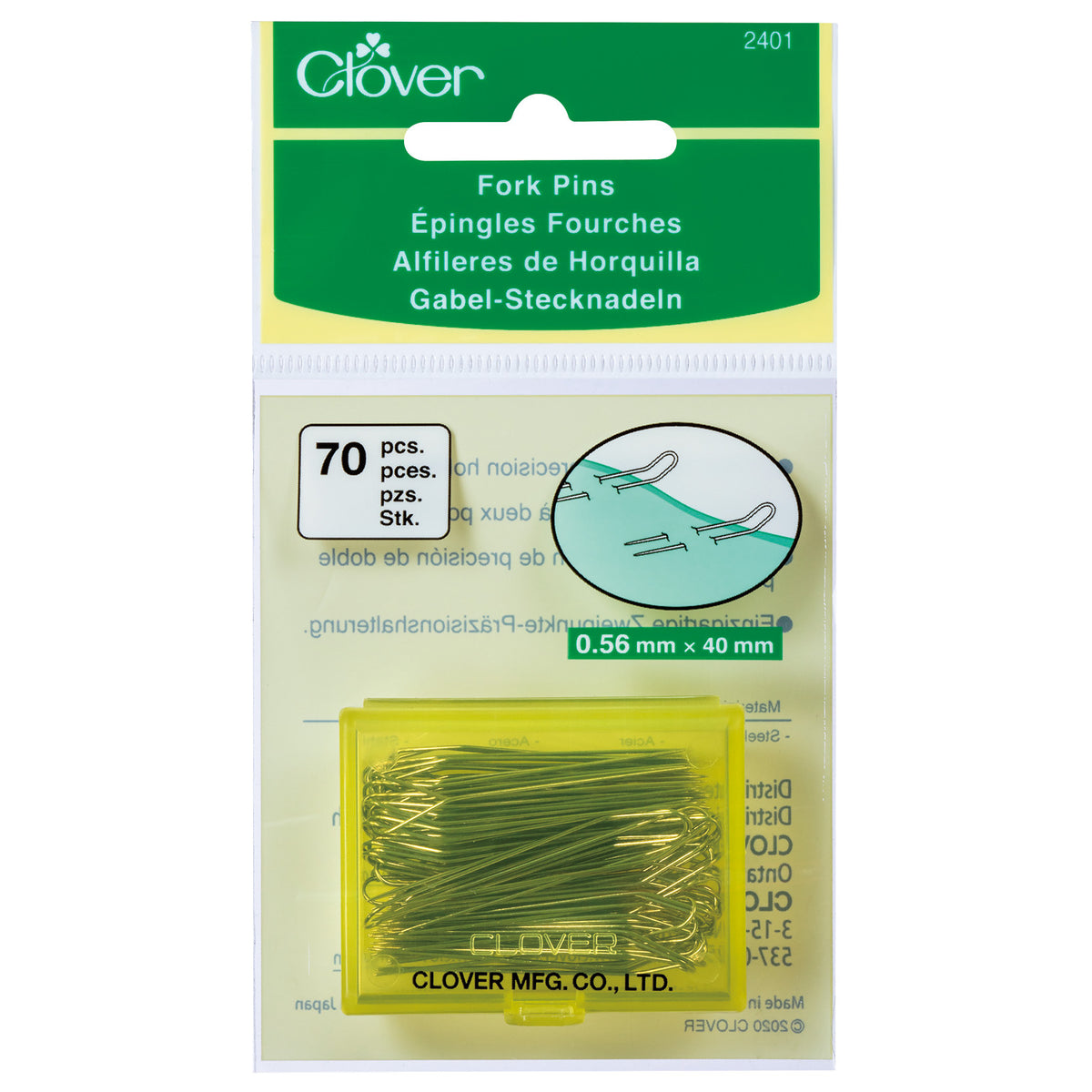 Clover U-shaped fork pins in box