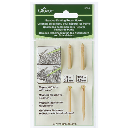 Clover bamboo knitting repair hooks