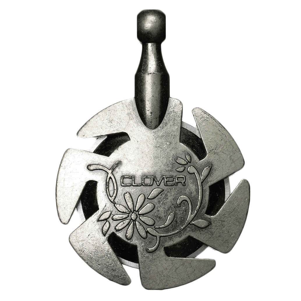 Clover Yarn Cutter Pendant - Antique Silver