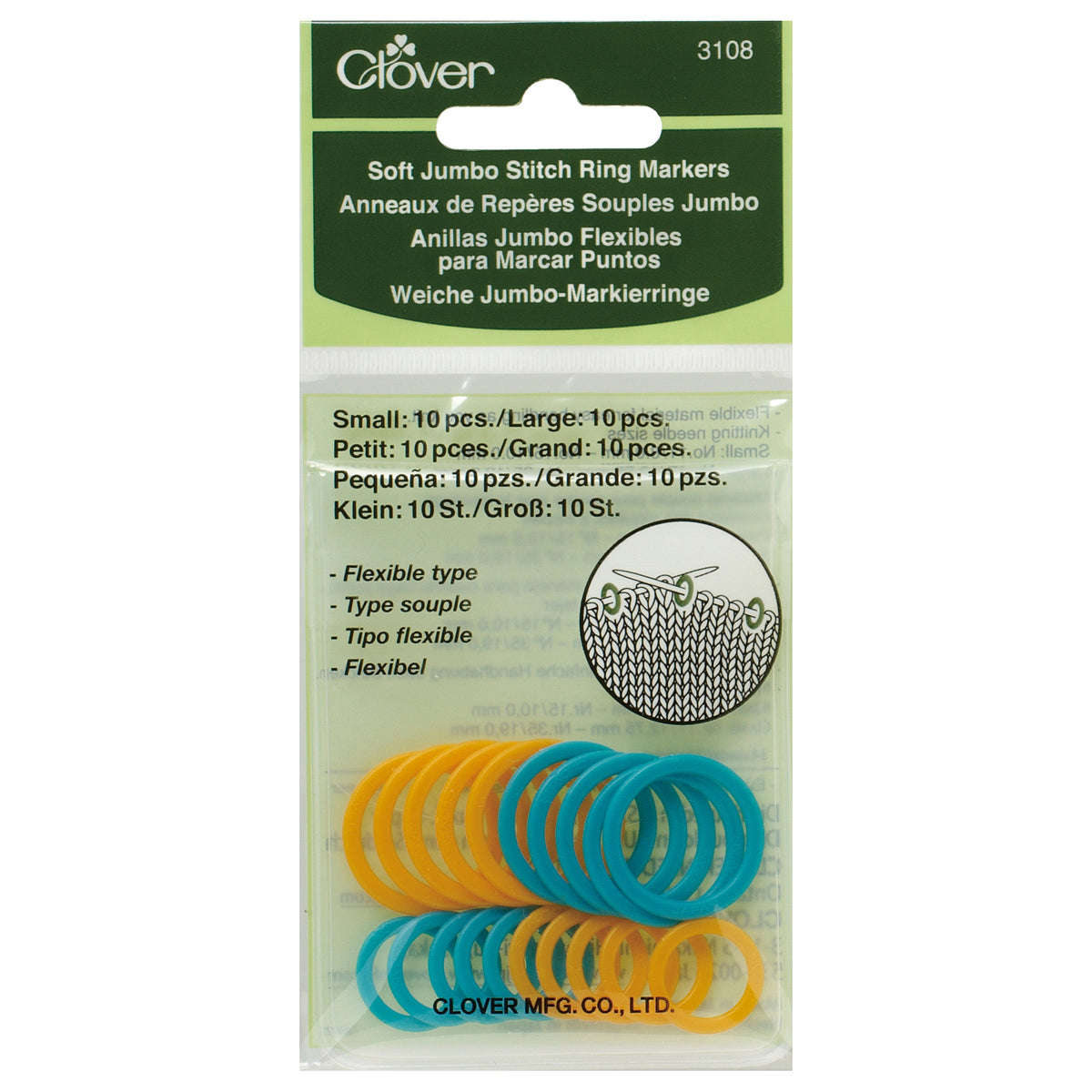 Clover Soft Stitch Ring Markers - Jumbo
