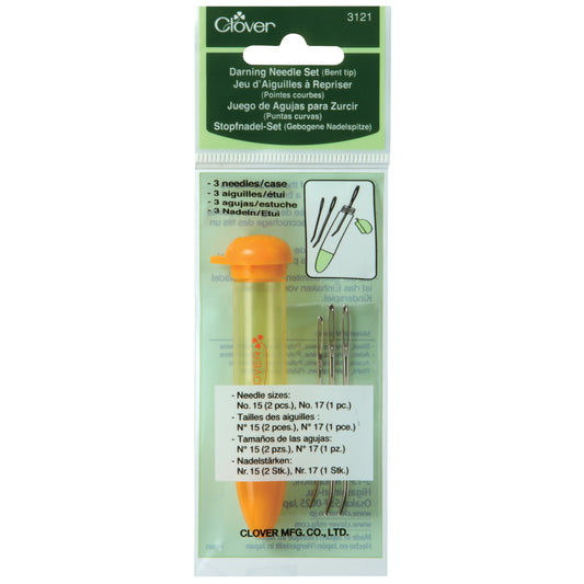 Clover bent tip tapestry needles in packaging