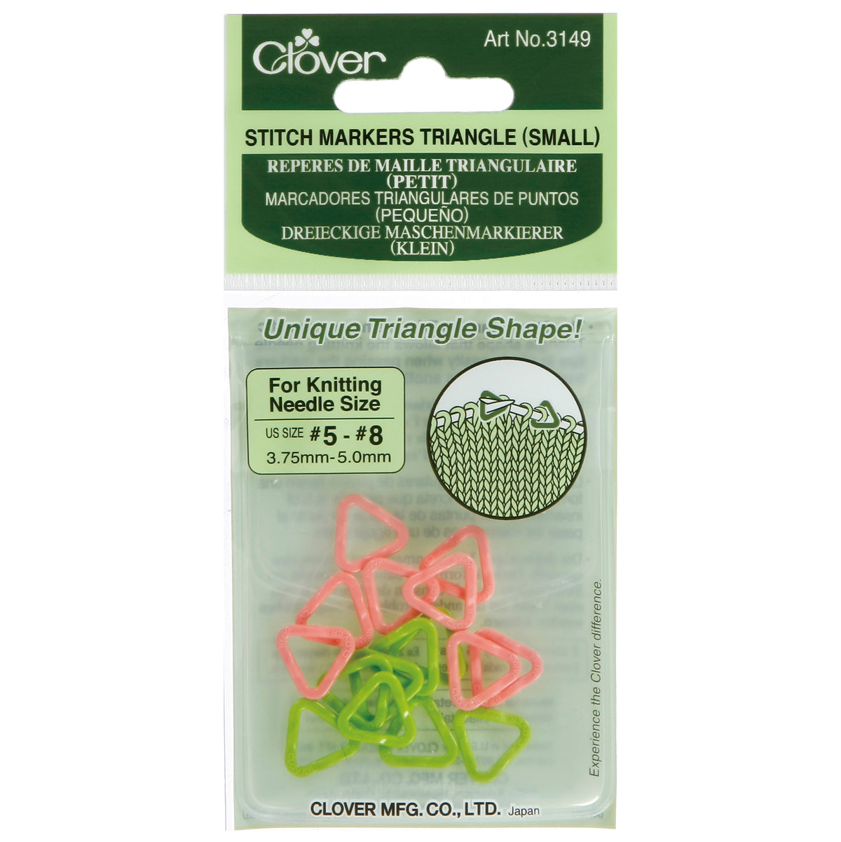Clover small triangle stitch markers