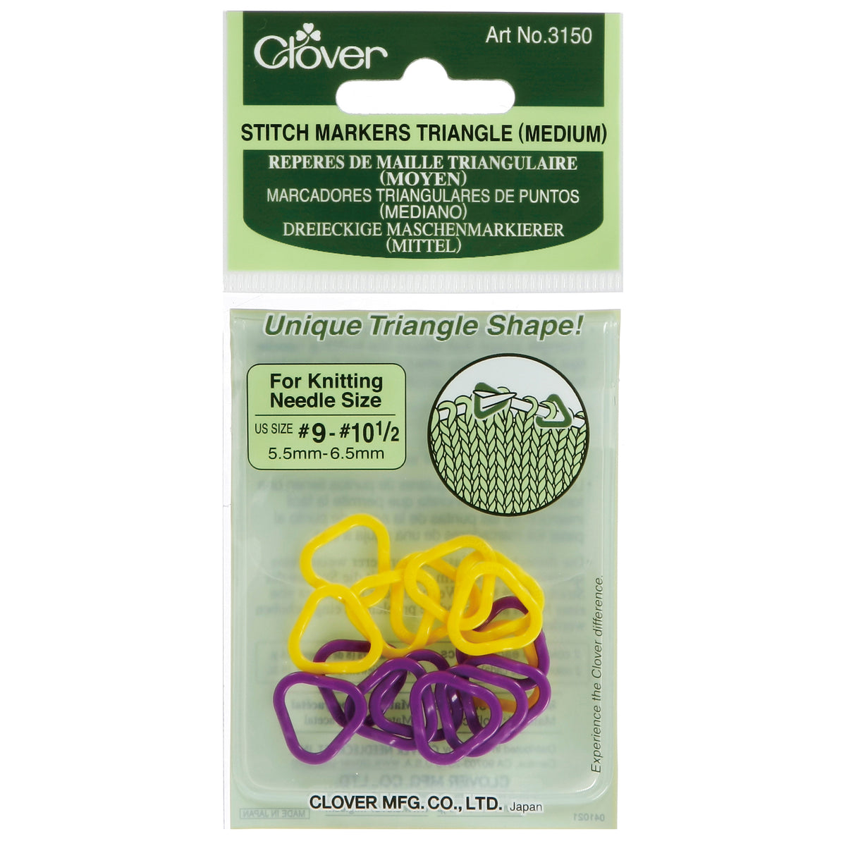 Clover medium triangle stitch markers