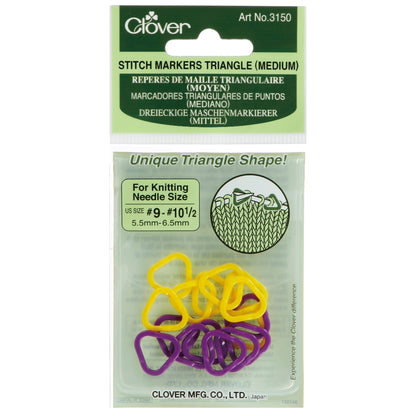 Clover medium triangle stitch markers