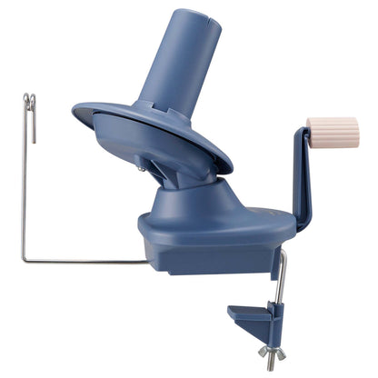 Clover yarn ball winder in smoky blue and pink beige