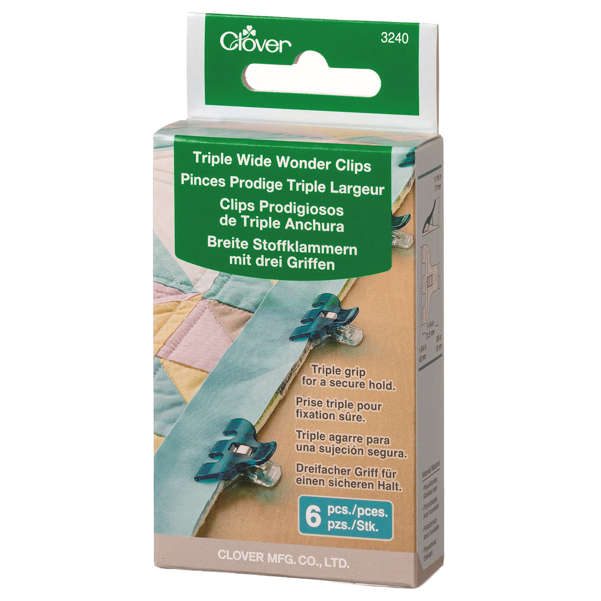 Clover Triple Wide Wonder Clips pack of 6