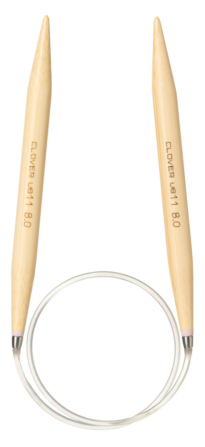 Clover Pro Takumi bamboo circular knitting needle, 8mm