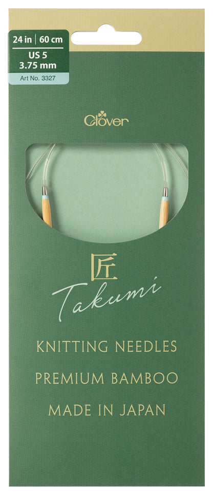 Clover Takumi Pro bamboo circular knitting needle 60cm 3.75mm in packaging