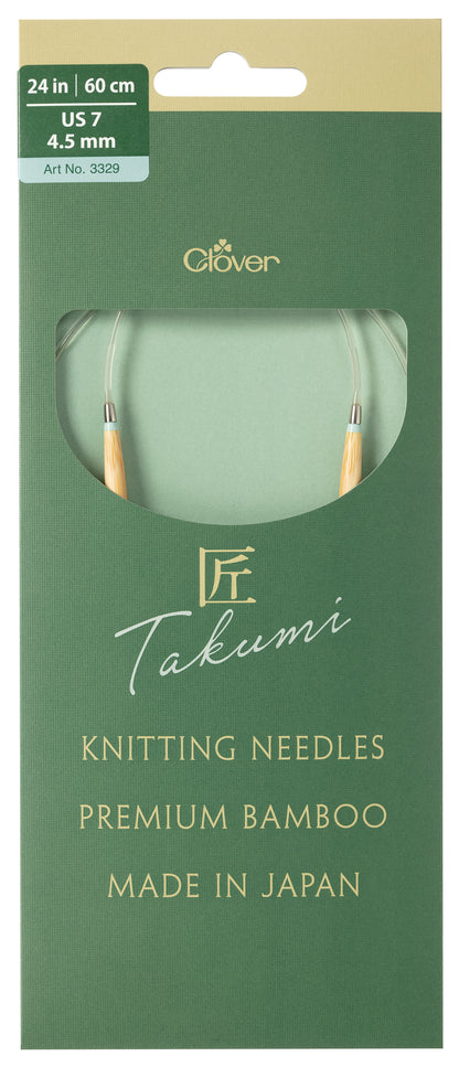 Clover Takumi Pro bamboo circular knitting needle 60cm 4.5mm in packaging