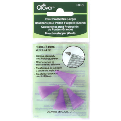Clover large knitting needle point protectors in packaging