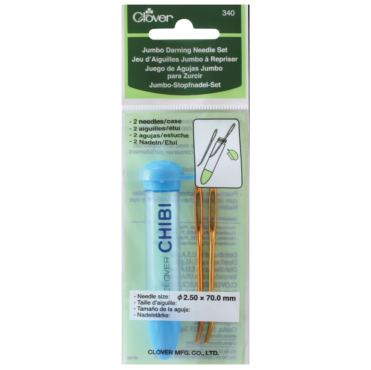 Clover Hand Sewing Needles - Darning - Jumbo - Set