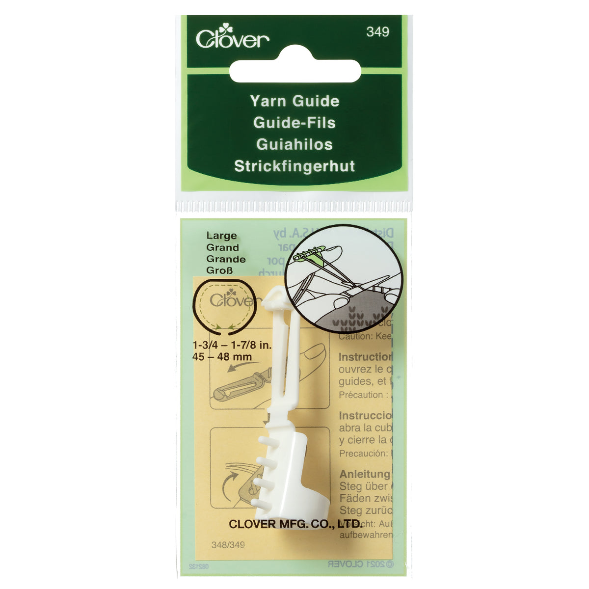 Clover large ring yarn guide for knitting in packaging