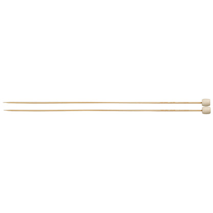 Pair of Clover Takumi bamboo knitting needles, 23cm x 2mm, in green packaging