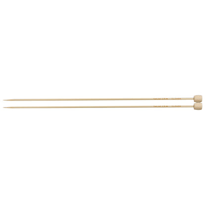 Pair of Clover Takumi bamboo knitting needles, 23cm x 2.75mm, in green packaging