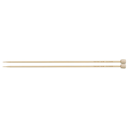Pair of Clover Takumi bamboo knitting needles, 23cm x 3.5mm, in green packaging
