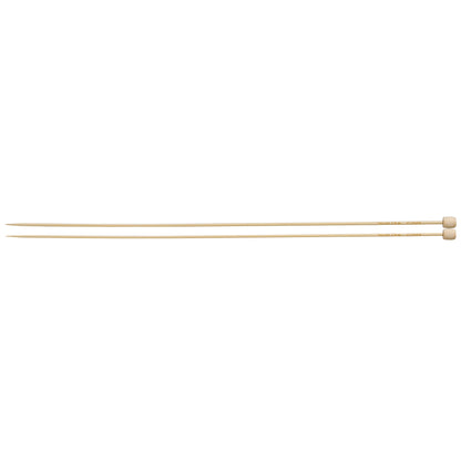 Pair of Clover Takumi bamboo knitting needles, 33cm x 2.75mm, in green packaging