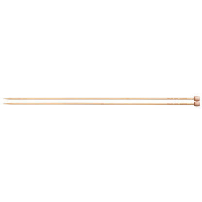 Pair of Clover Takumi bamboo single point knitting needles, 4.0mm