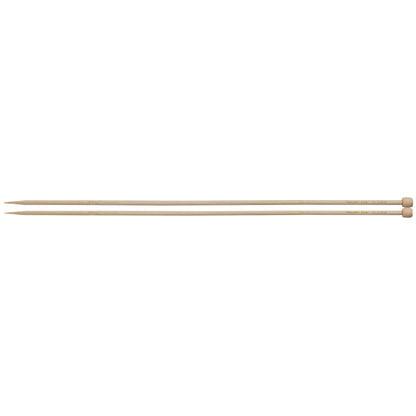 Pair of Clover Takumi bamboo single point knitting needles, 5.0mm