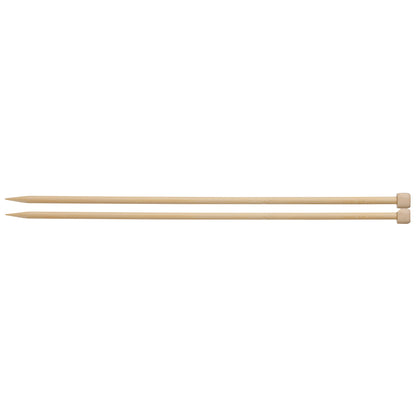Pair of Clover Takumi bamboo single point knitting needles, 8.0mm