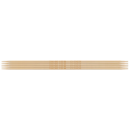 Set of five Clover Takumi bamboo double pointed knitting needles, 2.25mm