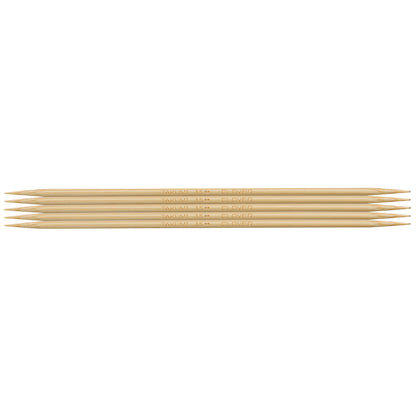Set of five Clover Takumi bamboo double pointed knitting needles, 3.5mm