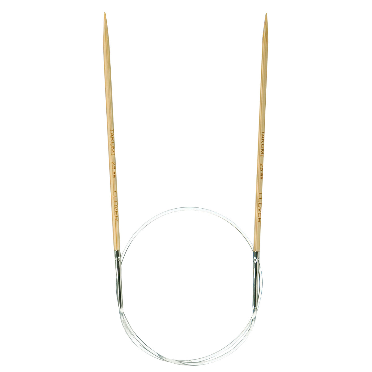 Clover Takumi bamboo fixed circular knitting needle, 40cm, 2.5mm