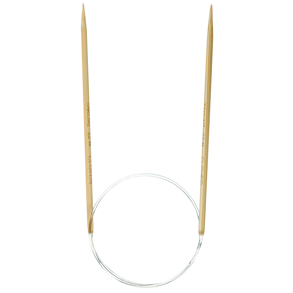 Clover Takumi bamboo fixed circular knitting needle, 40cm, 3mm