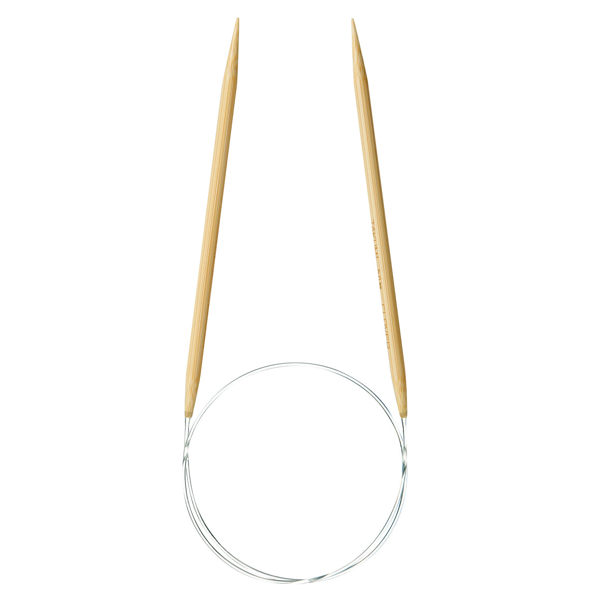 Clover Takumi bamboo fixed circular knitting needle, 5mm, 60cm