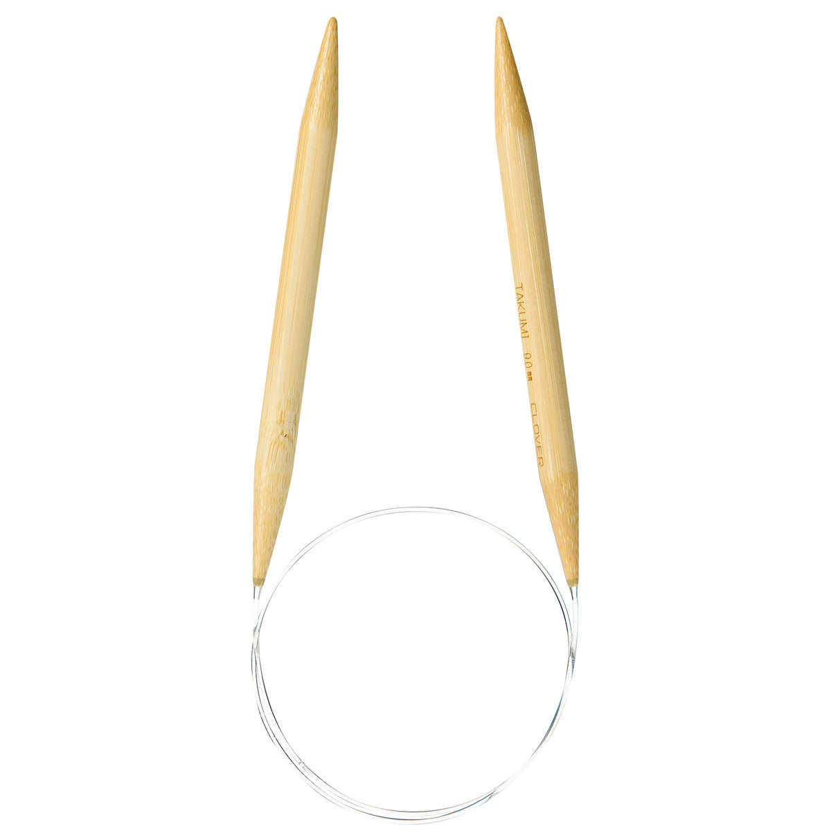 Clover Takumi bamboo fixed circular knitting needle, 9mm, 60cm