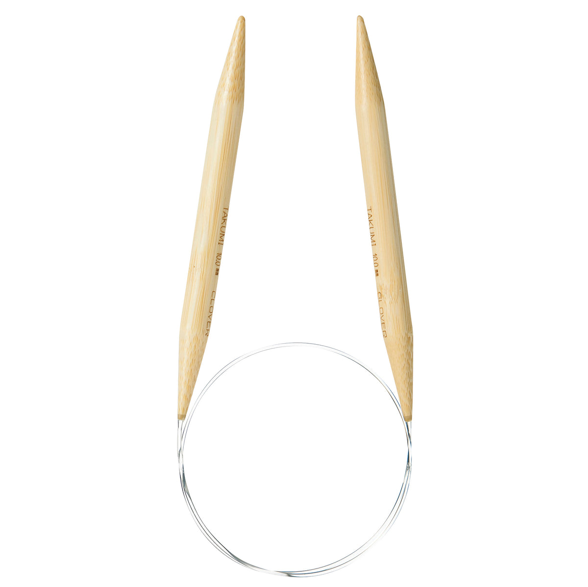 Clover Takumi bamboo fixed circular knitting needle, 10mm, 60cm
