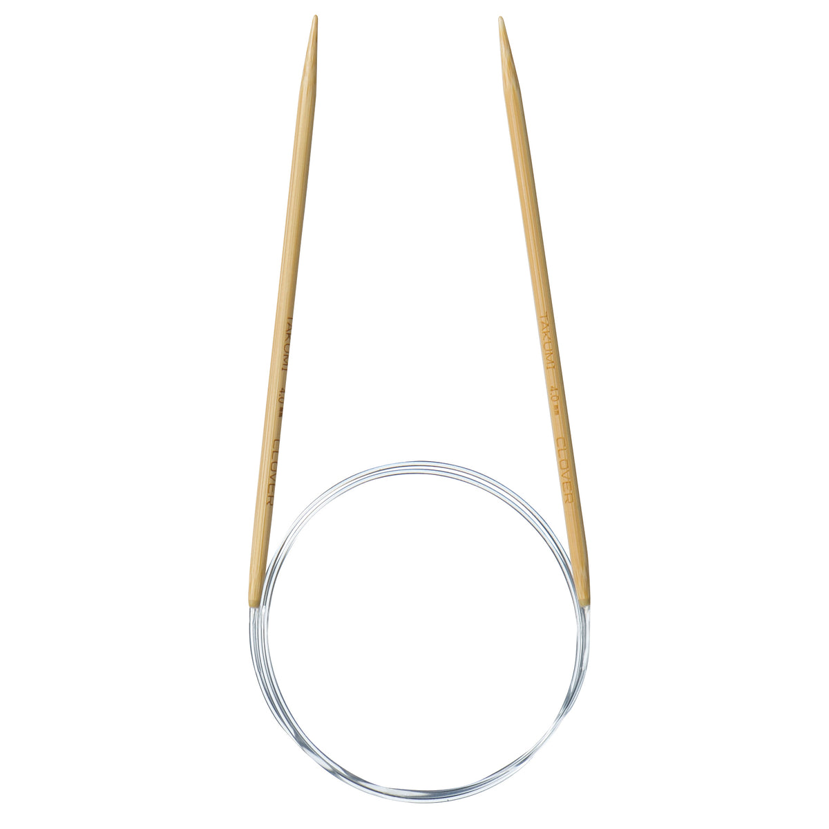Clover Takumi bamboo fixed circular knitting needle, 4mm, 80cm