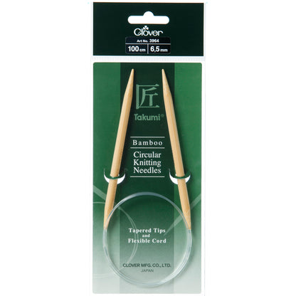 Clover Takumi bamboo fixed circular knitting needle 100cm 6.5mm