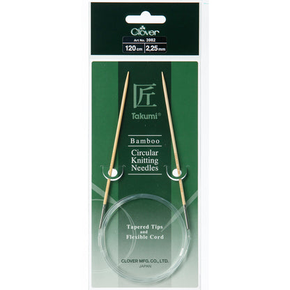Clover Takumi bamboo fixed circular knitting needle 120cm 2.25mm