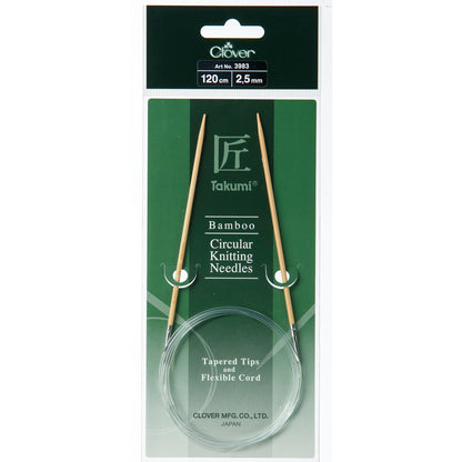 Clover Takumi bamboo fixed circular knitting needle 120cm 2.5mm