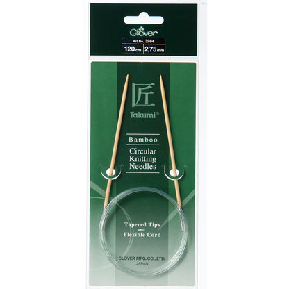 Clover Takumi bamboo fixed circular knitting needle 120cm 2.75mm