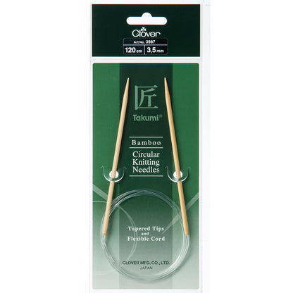Clover Takumi bamboo fixed circular knitting needle 120cm 3.5mm
