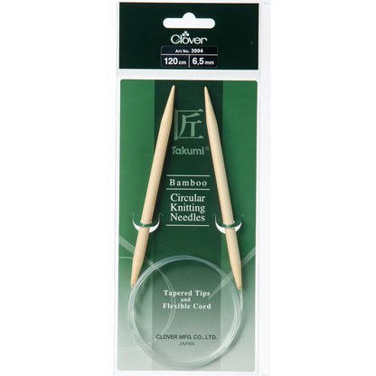 Clover Takumi bamboo fixed circular knitting needle 120cm 6.5mm