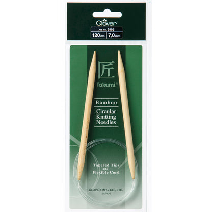 Clover Takumi bamboo fixed circular knitting needle 120cm 7mm