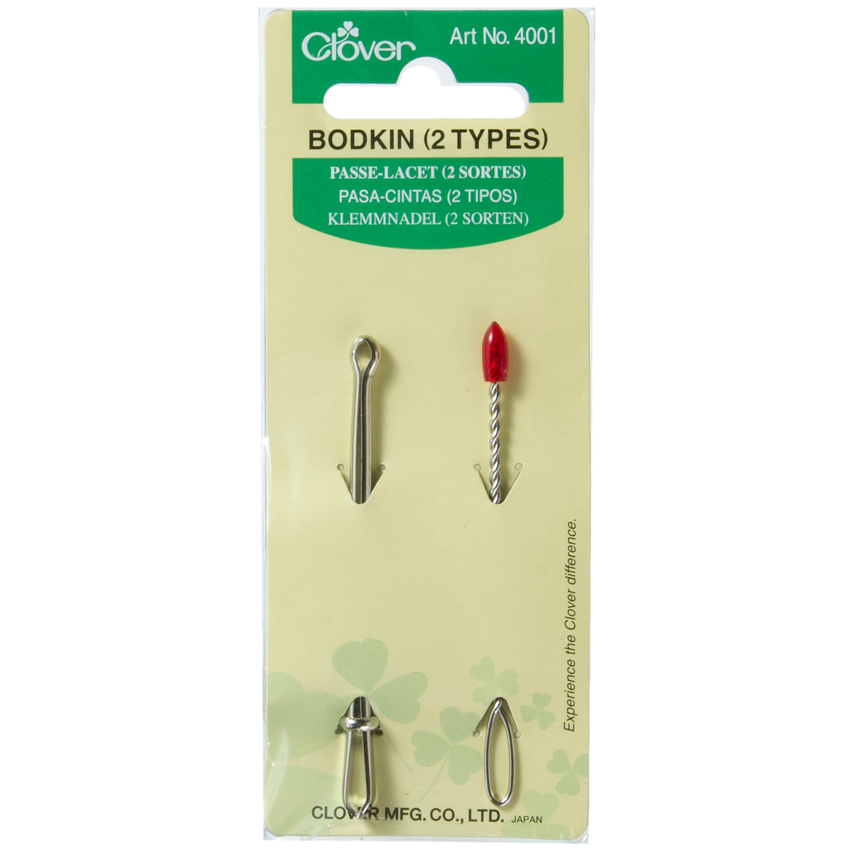 Two Clover bodkins in their retail packaging