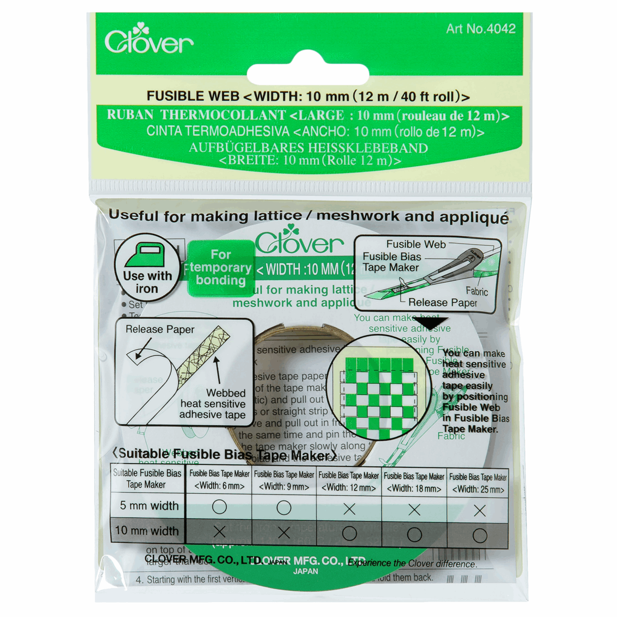 Clover Fusible Web - 12m x 10mm