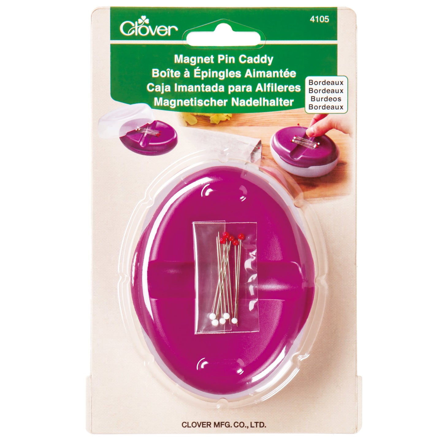 Magnet Pin Caddy, Bordeaux