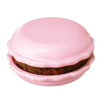 Raspberry coloured Clover macaron needle sharpener