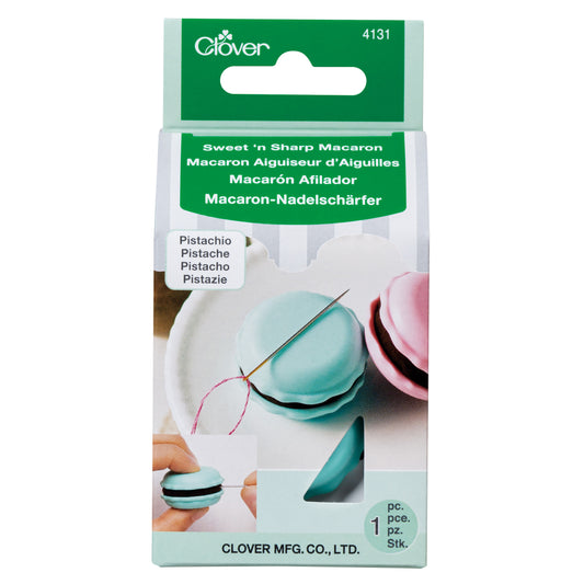 Pistachio coloured Clover macaron needle sharpener