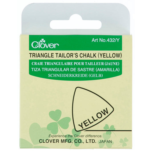 Yellow triangle of Clover tailor's chalk