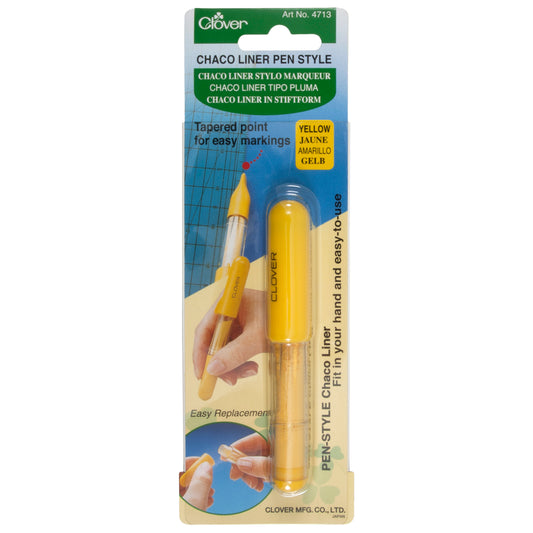 Clover Chaco Liner pen style chalk marker in yellow
