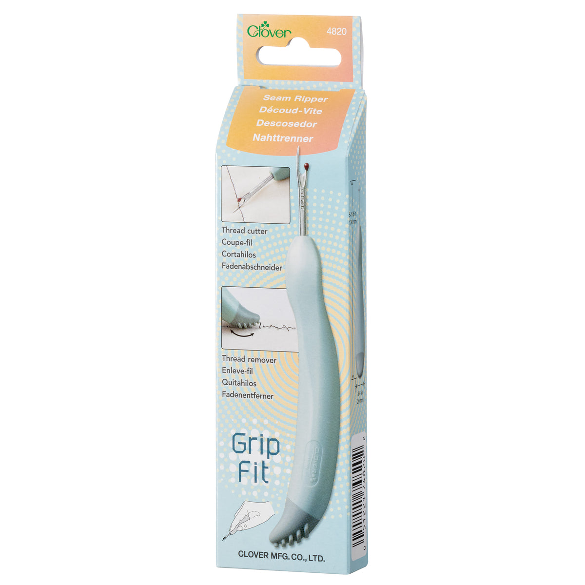 Clover Grip Fit seam ripper with triangular handle