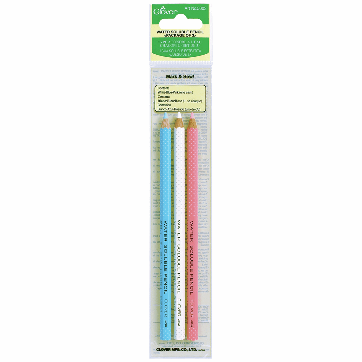Clover Water Soluble Pencils (Pack of 3)