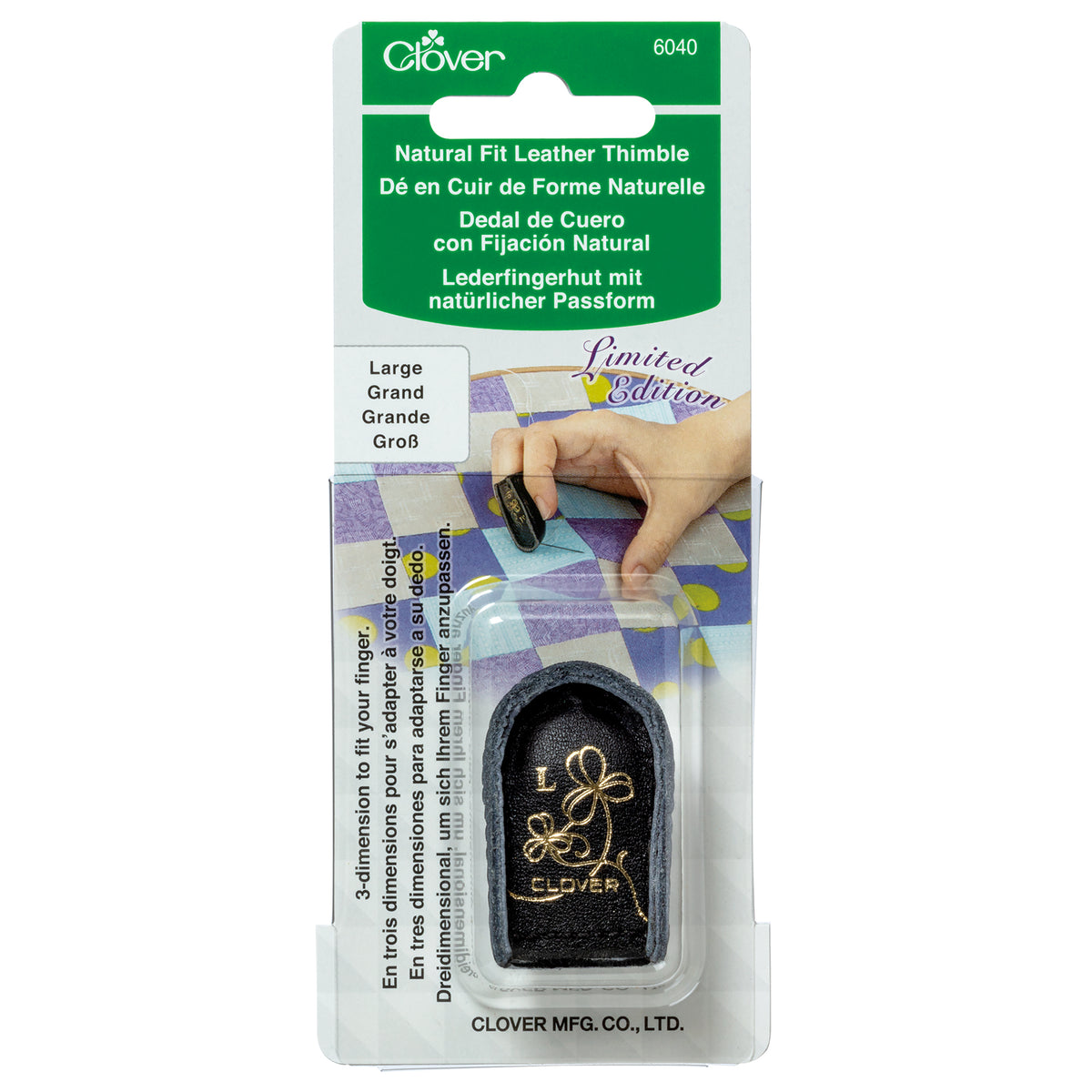 Clover Natural Fit leather thimble