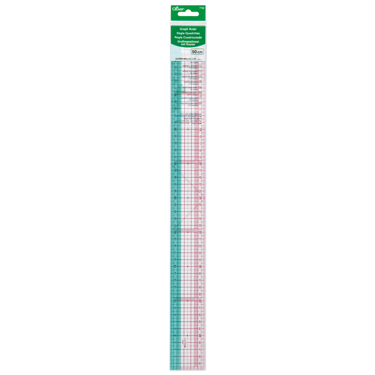 Clover 50cm metric patchwork graph ruler